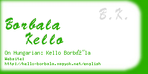 borbala kello business card